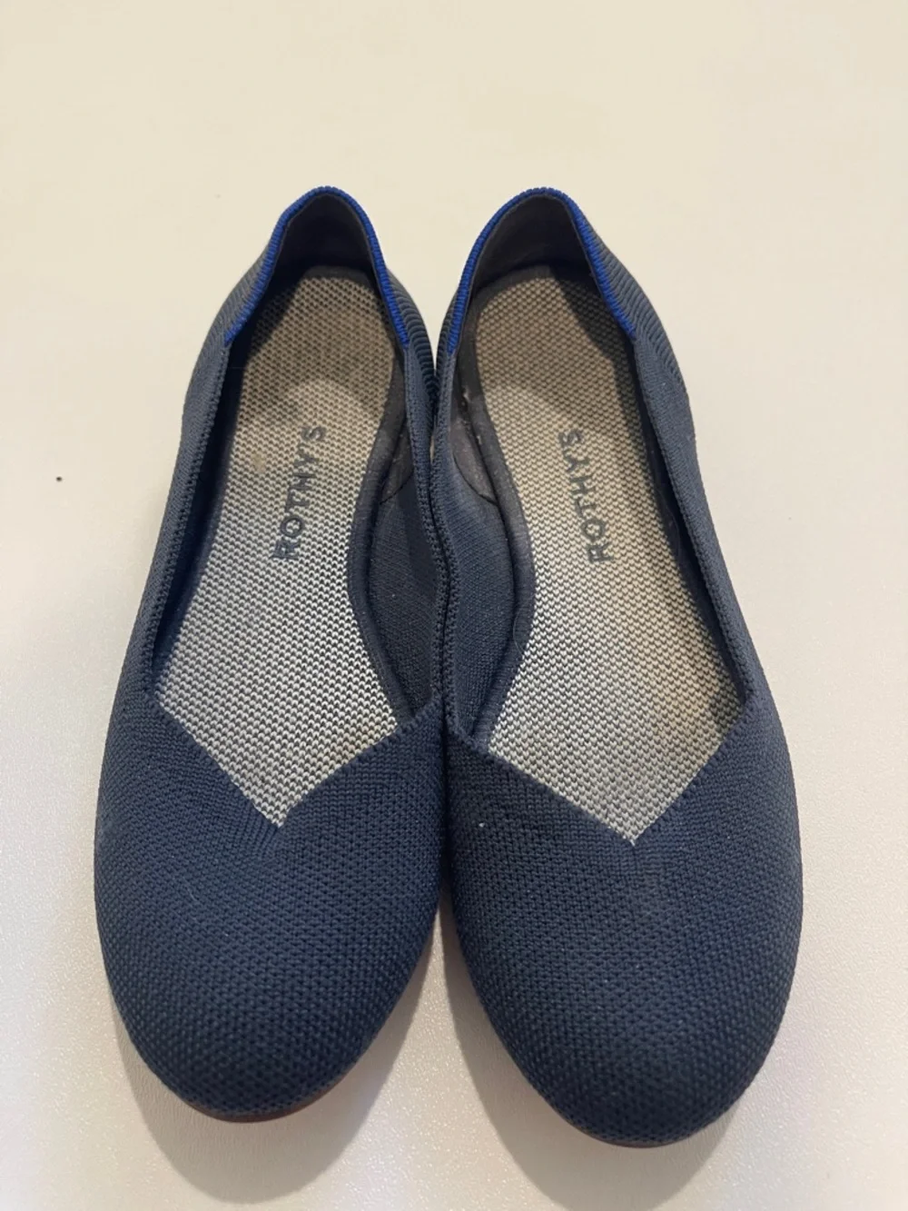 Rothy’s Women's The Flat Navy Knit Ballet Flats